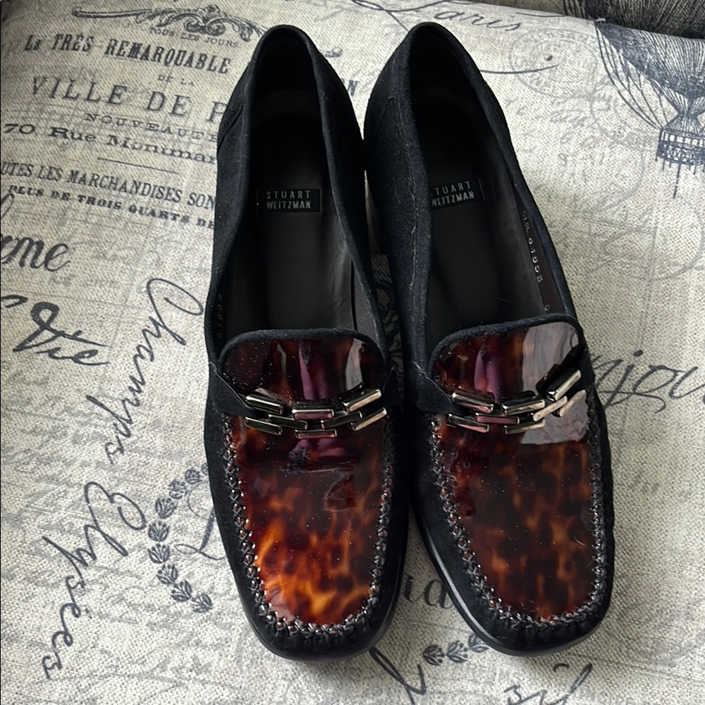 Stuart Weitzman Black and Brown womens Loafers